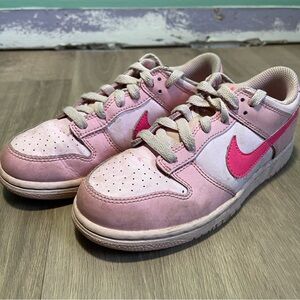 Nike Kids Light Pink and Hot Pink Sneakers